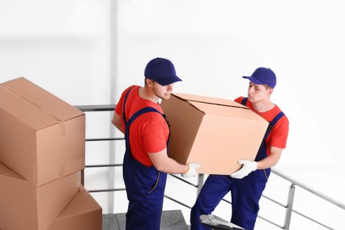 Man with van service prioritizing safety during unloading
