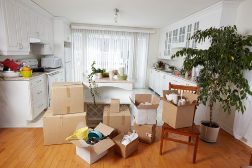 Loading furniture into a moving van for a Bromleycommon move