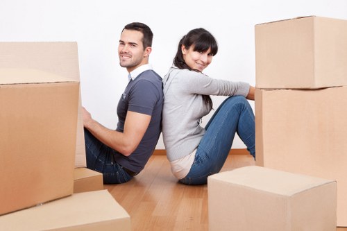 Loading furniture into a removals van for a Bromleycommon move
