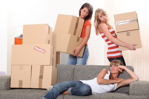 Commercial movers loading office equipment for a Bromleycommon relocation