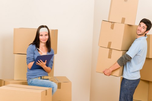 Furniture and boxes being prepared for a move in Bromleycommon